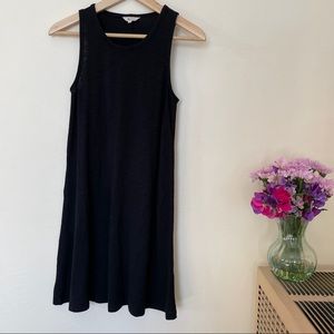 Madewell casual sleeveless black dress.